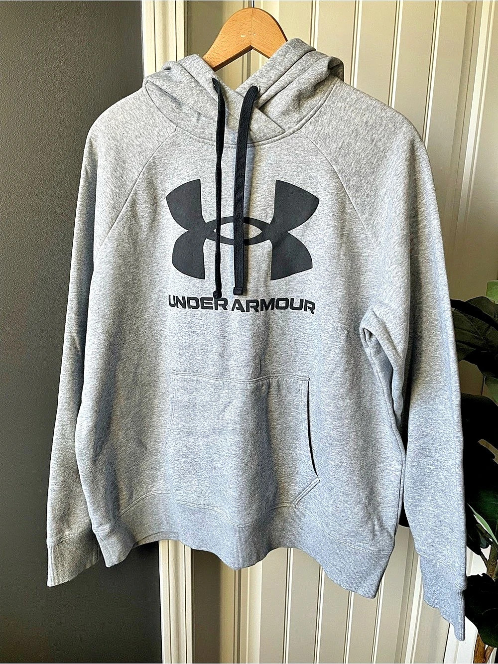 Under Armour Men's Rival Fleece Big Logo Hoodie Gray Size XL